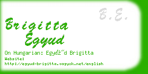 brigitta egyud business card